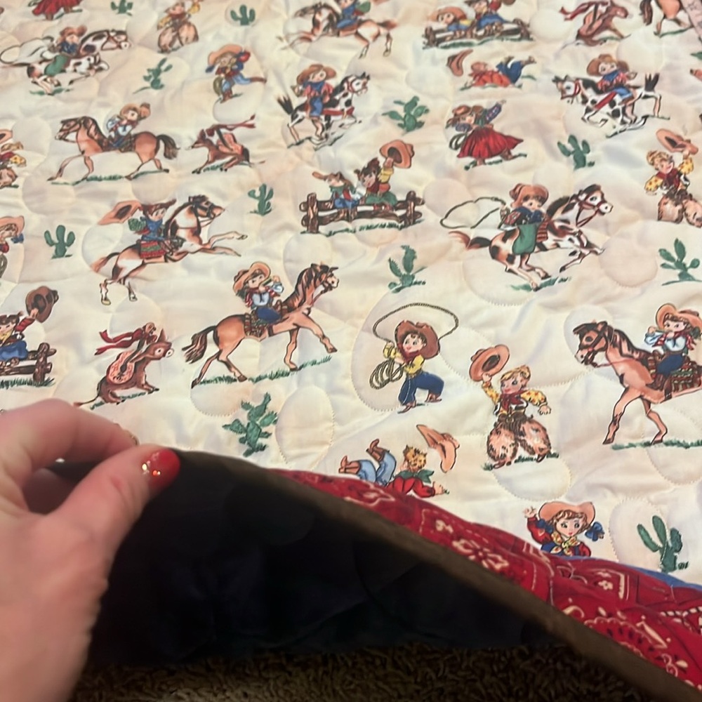 Homemade Western Theme Baby/Toddler Blanket - Picture 5 of 6